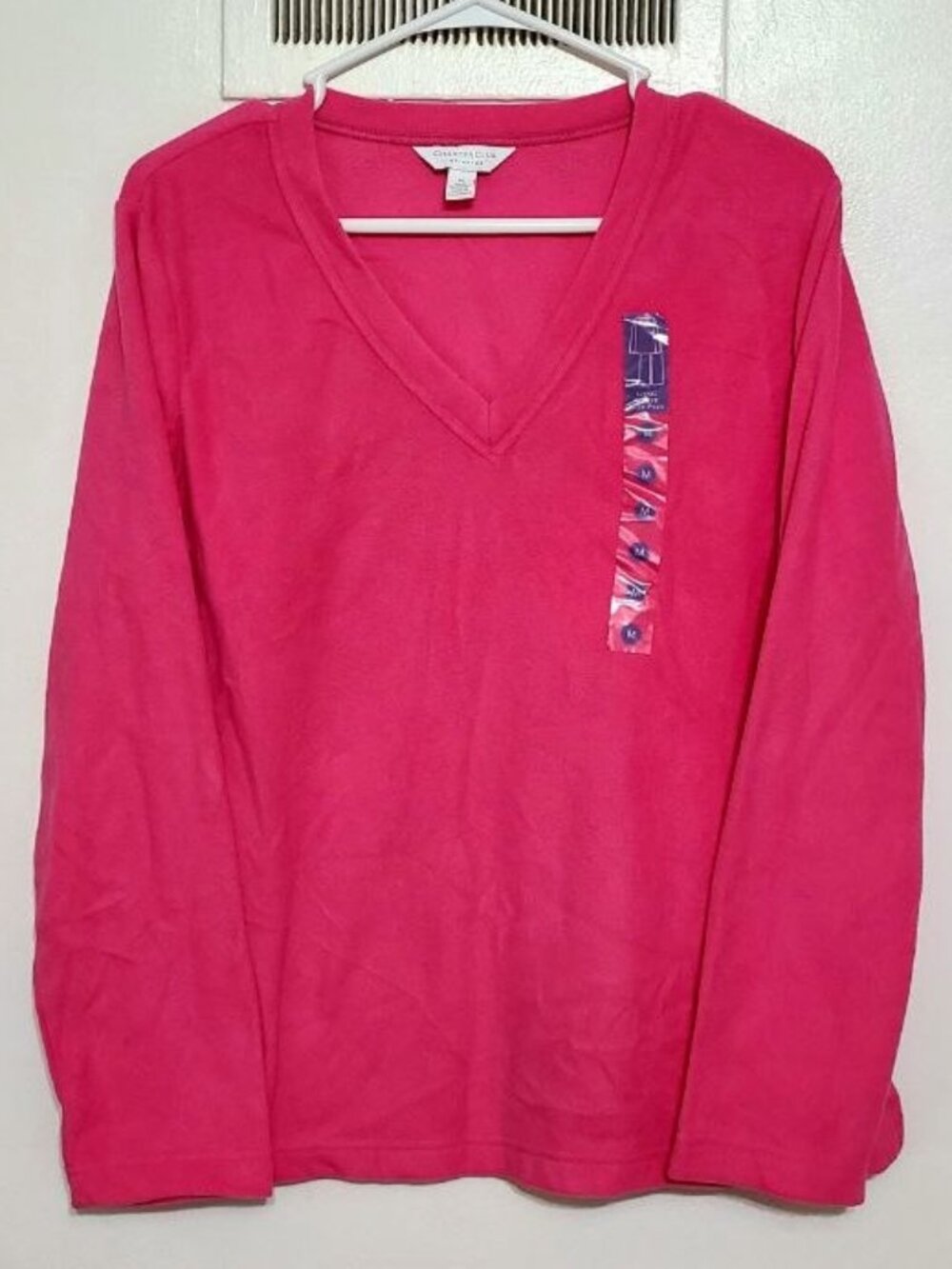Pink Long‑Sleeve Fleece Top